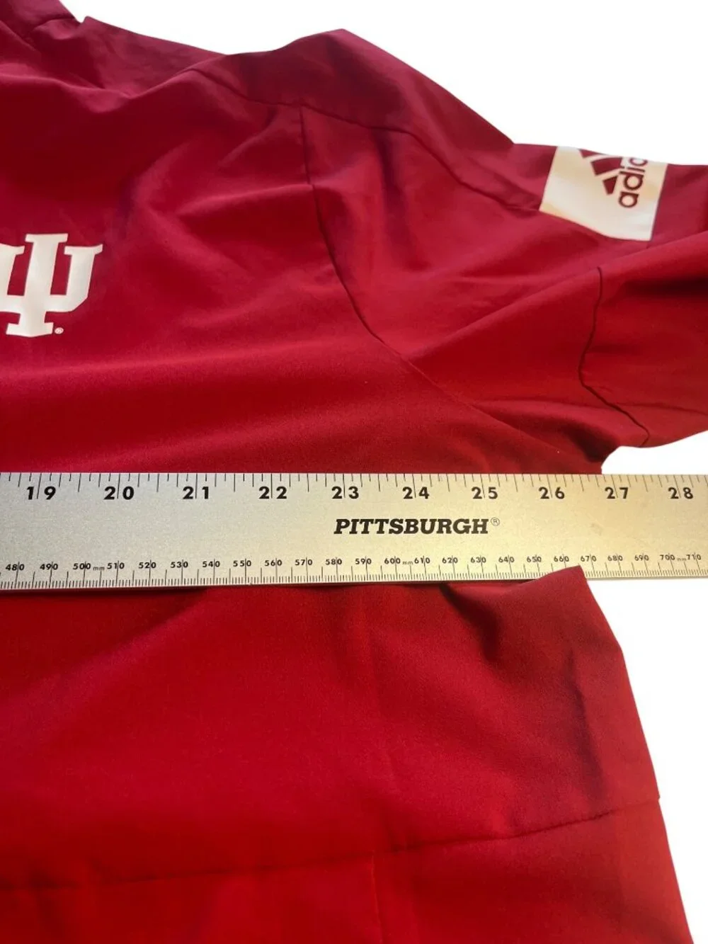 Adidas Indiana University Red Half-Zip Pullover Jacket XL zipped kangaroo pocket